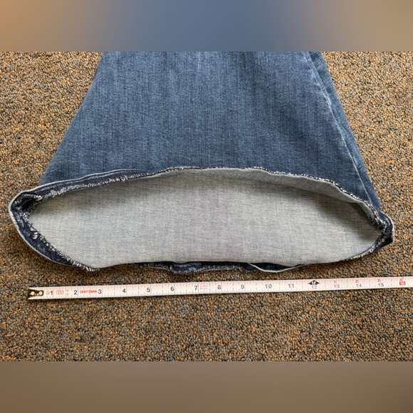 Free People Women's Ruffle Flared Leg Denim Jeans Blue Size 26 - Picture 12 of 12